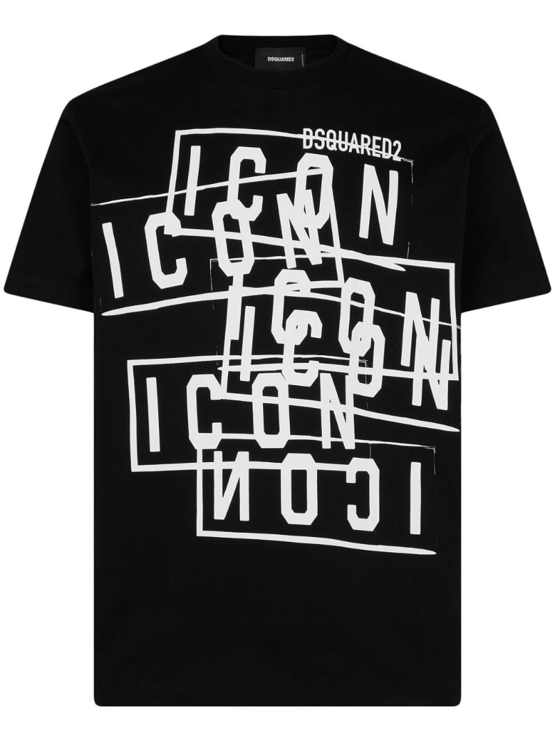 Black Icon Logo-print Cotton T-shirt