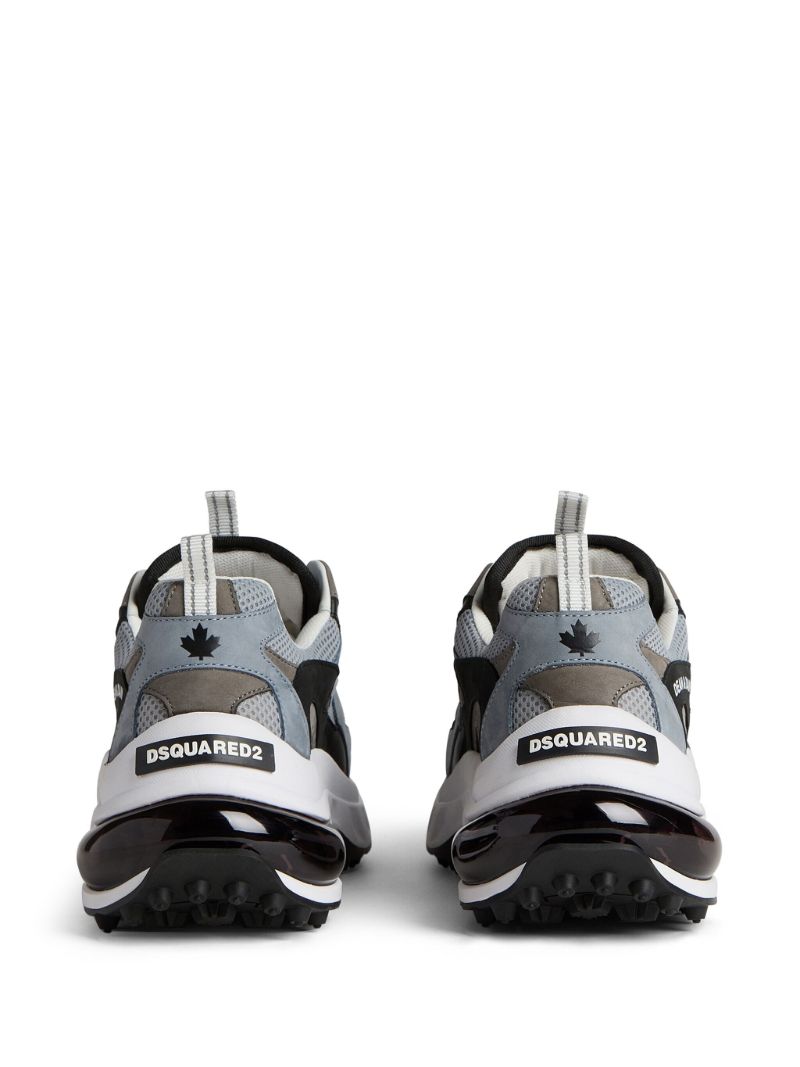 Grey Bubble Panelled Chunky Sneakers
