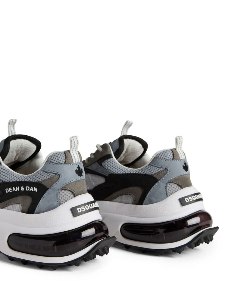 Grey Bubble Panelled Chunky Sneakers