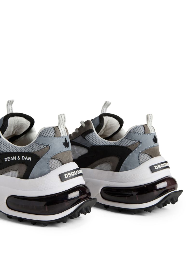 Grey Bubble Panelled Chunky Sneakers