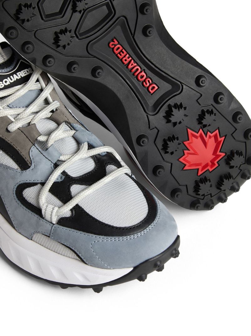 Grey Bubble Panelled Chunky Sneakers
