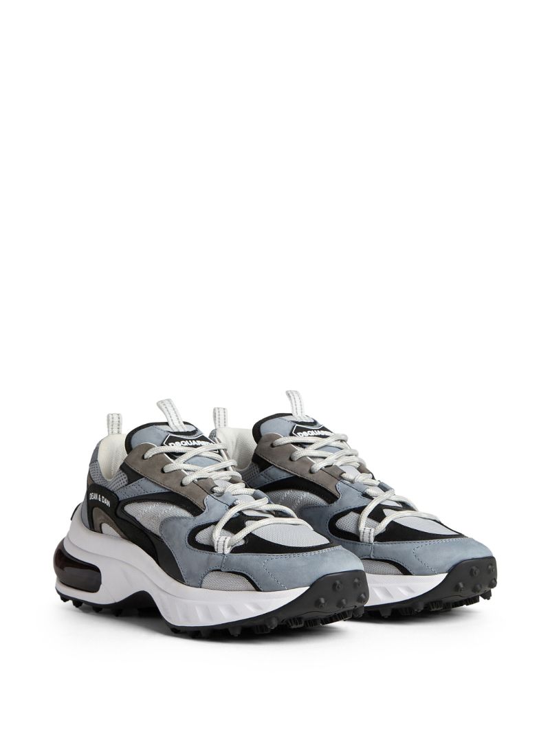 Grey Bubble Panelled Chunky Sneakers