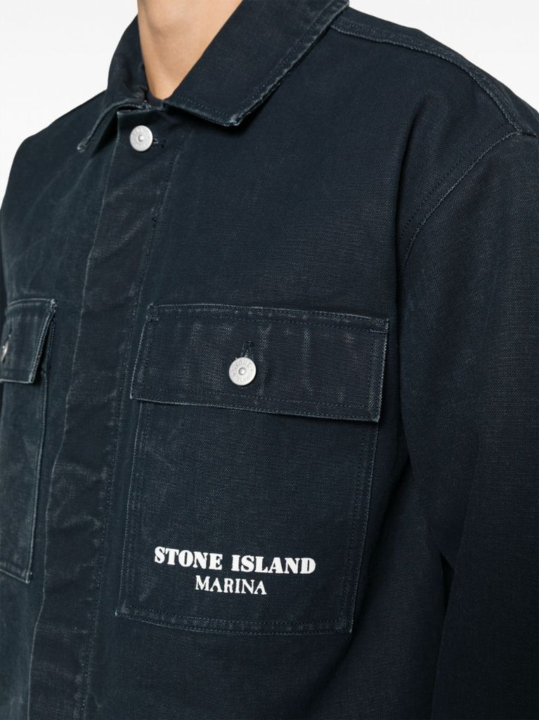 Blue Marina Cotton Overshirt