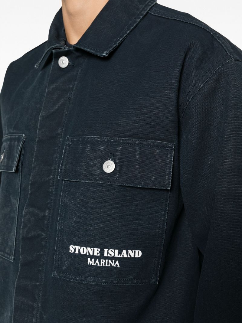 Blue Marina Cotton Overshirt