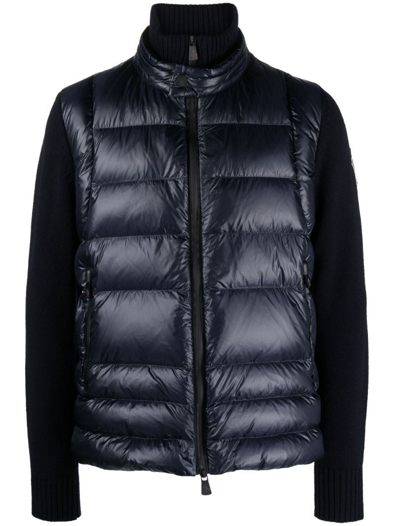 Blue Panelled Padded Jacket