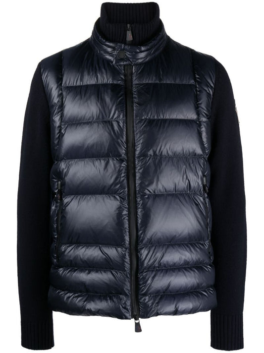 Blue Panelled Padded Jacket