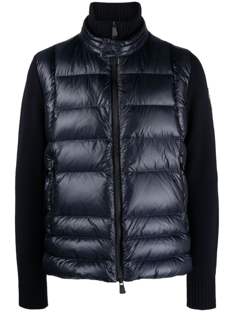 Blue Panelled Padded Jacket