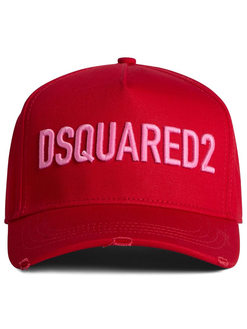 Red Logo-embroidered Cotton Cap