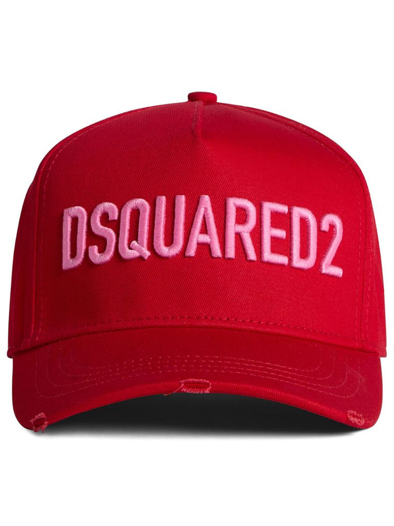 Red Logo-embroidered Cotton Cap