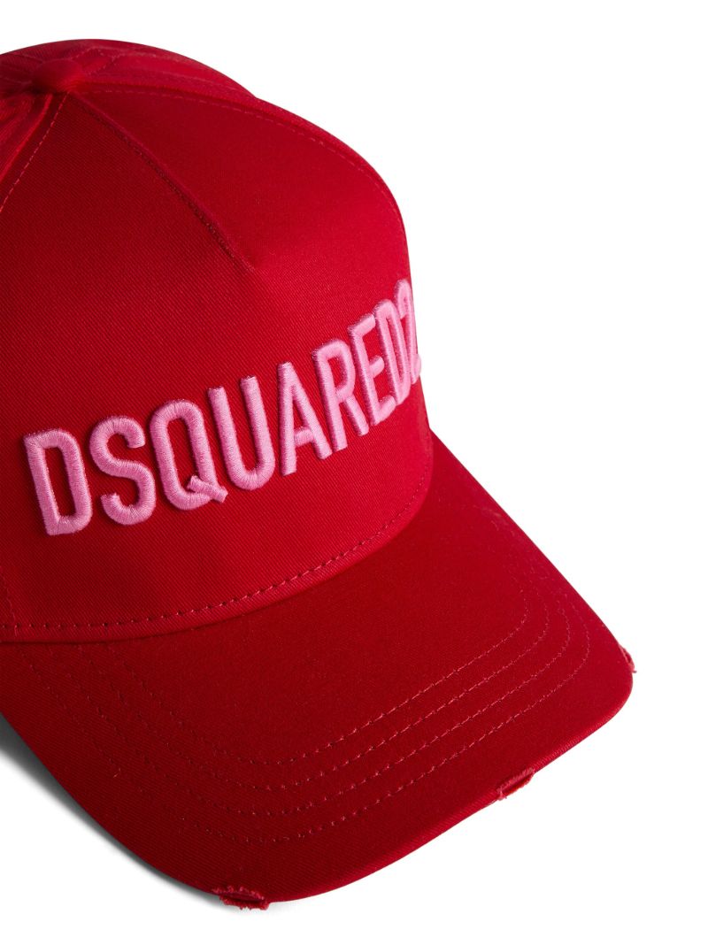 Red Logo-embroidered Cotton Cap