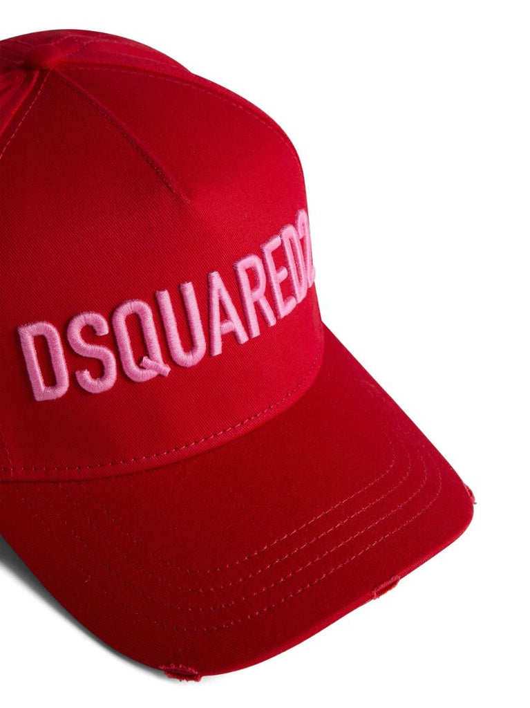 Red Logo-embroidered Cotton Cap