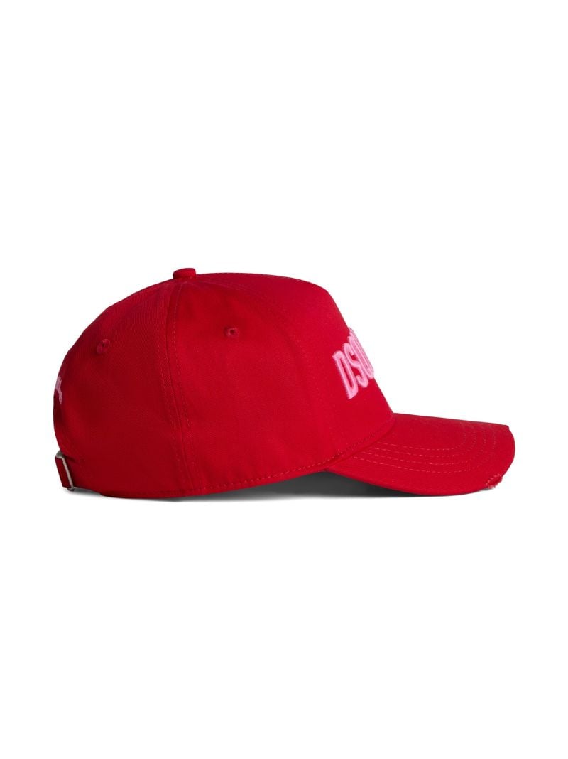 Red Logo-embroidered Cotton Cap