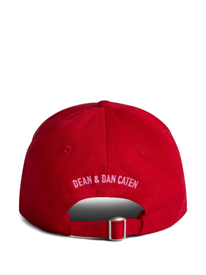 Red Logo-embroidered Cotton Cap