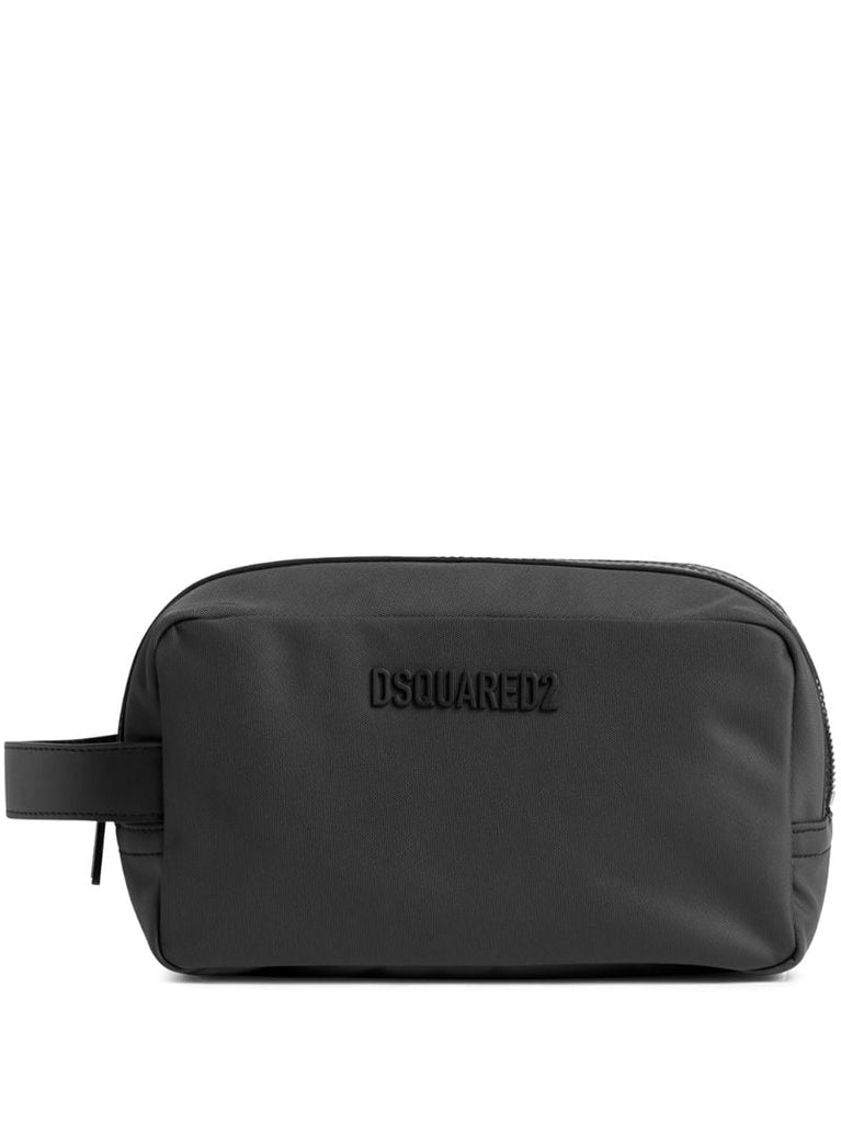 Black Logo-detail Wash Bag