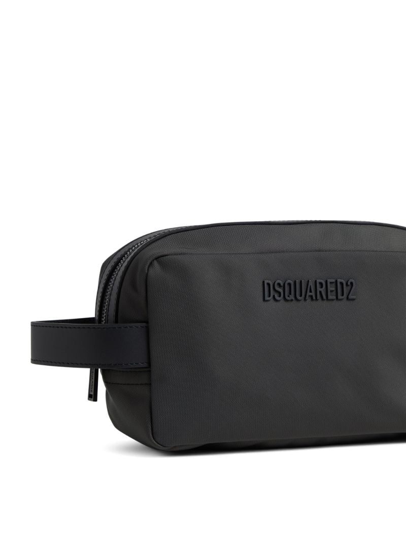 Black Logo-detail Wash Bag