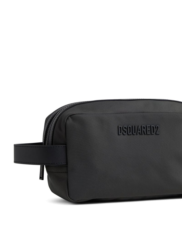 Black Logo-detail Wash Bag