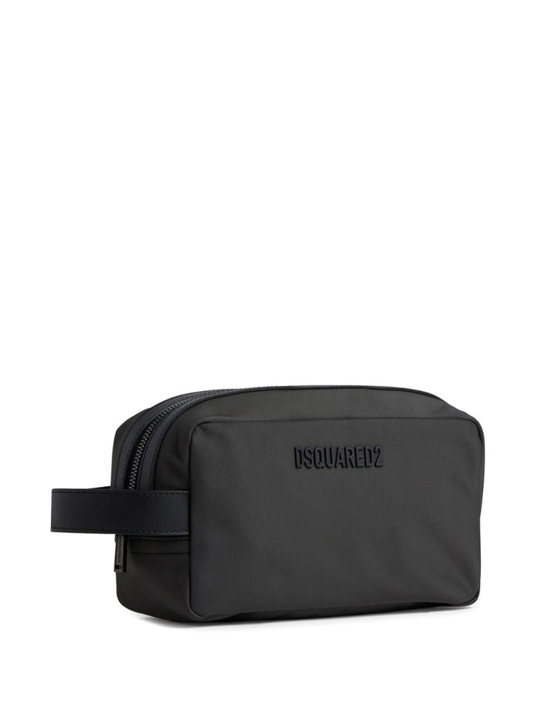 Black Logo-detail Wash Bag