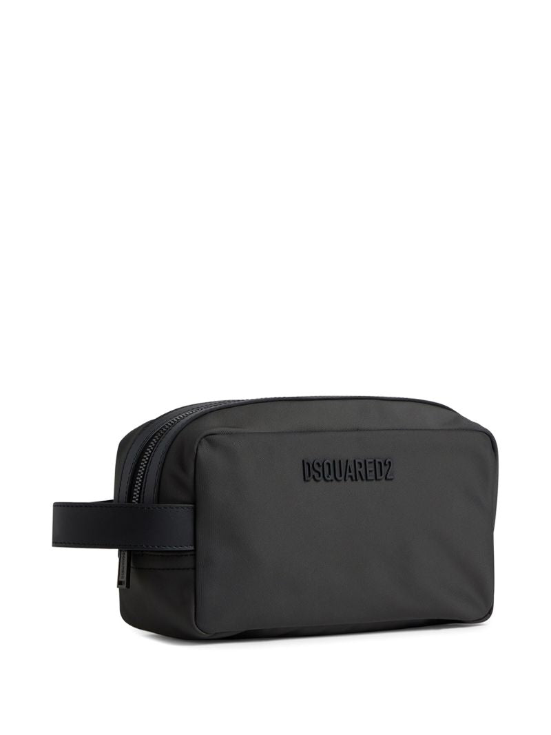 Black Logo-detail Wash Bag