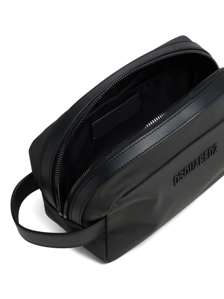 Black Logo-detail Wash Bag