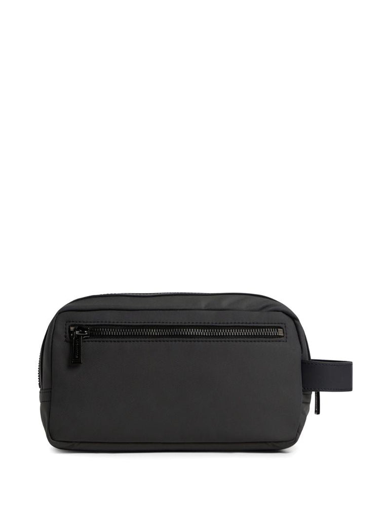 Black Logo-detail Wash Bag
