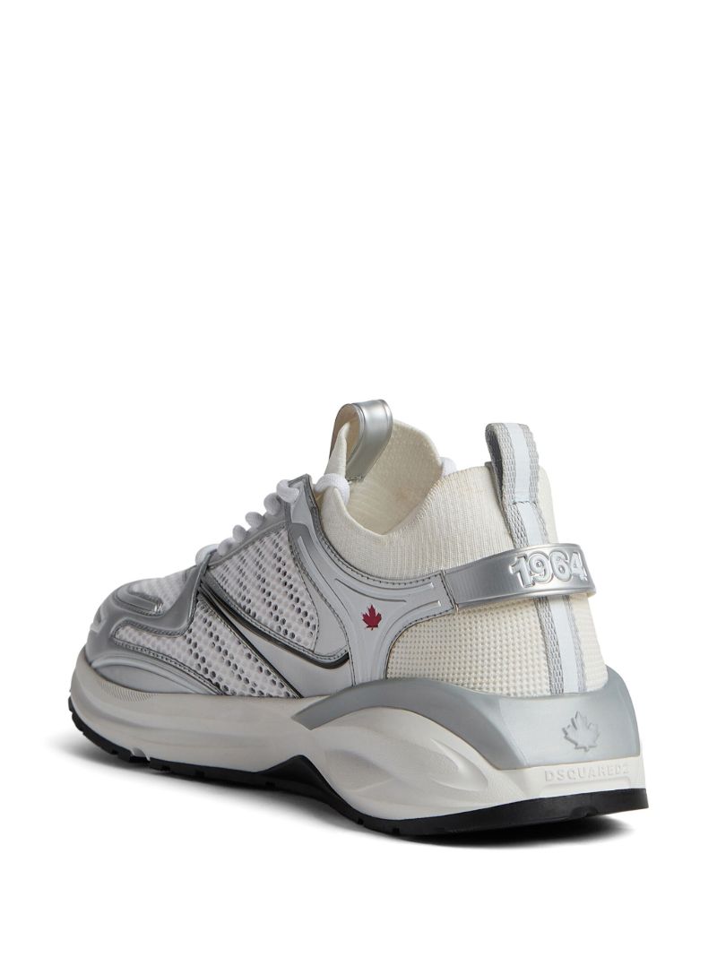 White Dash Panelled Sneakers