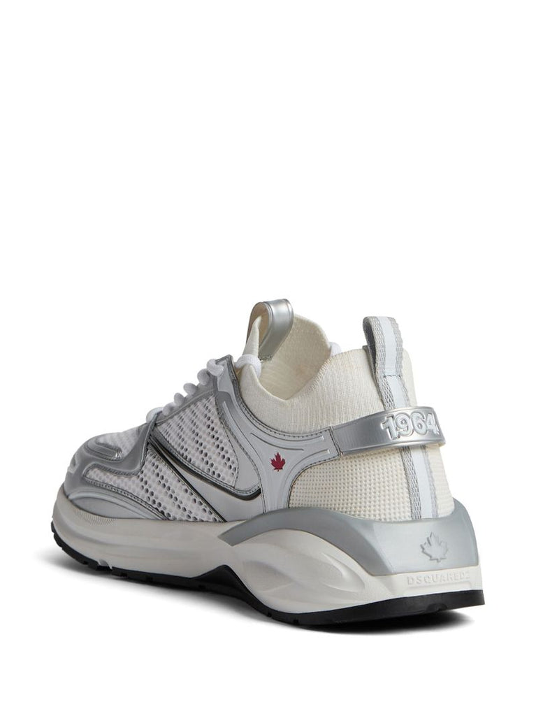 White Dash Panelled Sneakers