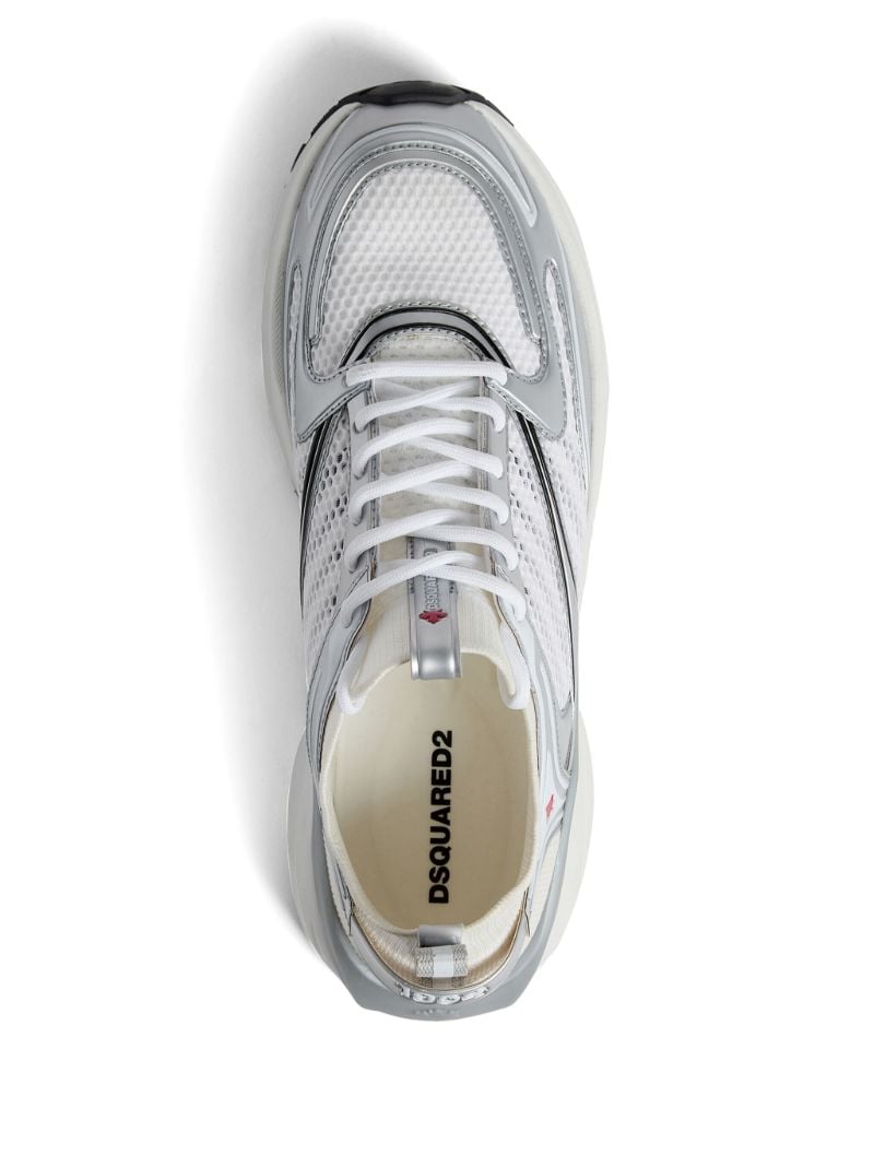 White Dash Panelled Sneakers