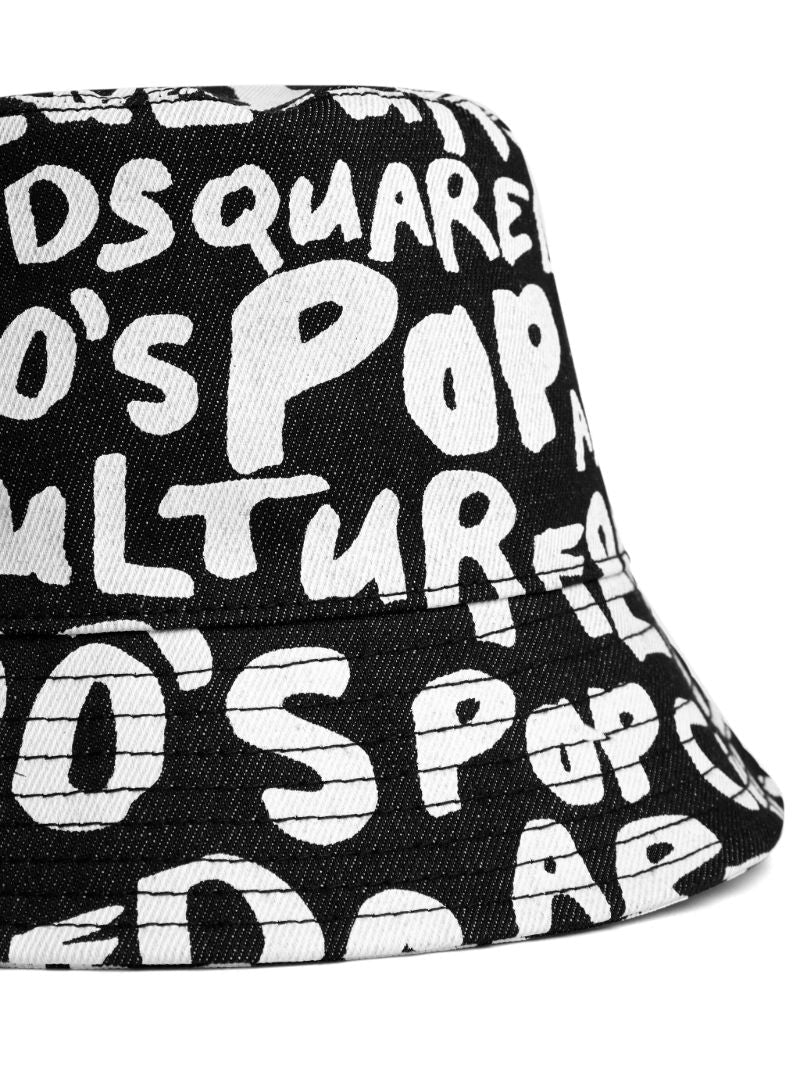 Black Logo-print Bucket Hat