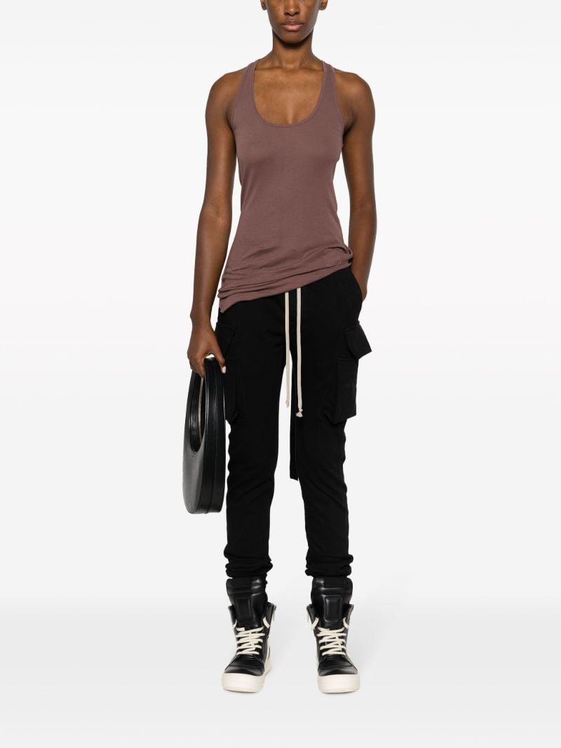 Black Creatch Cotton Cargo Trousers