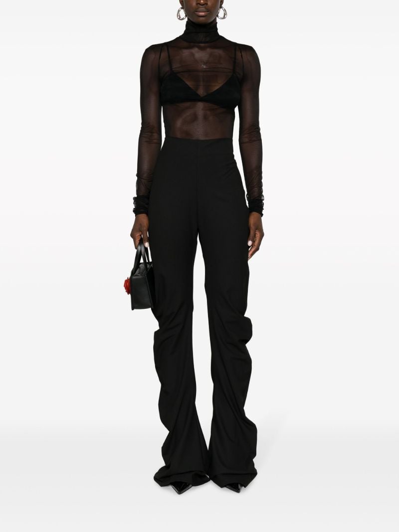 Black Semi-sheer Bodysuit