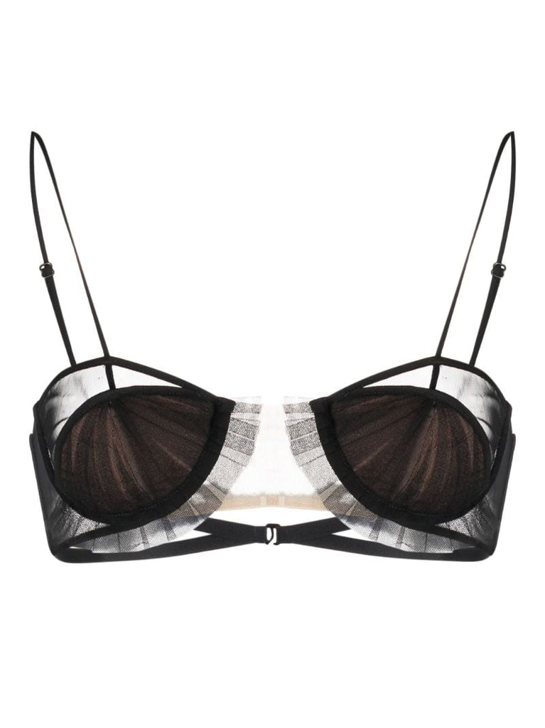 Black Tulle Underwired Bra