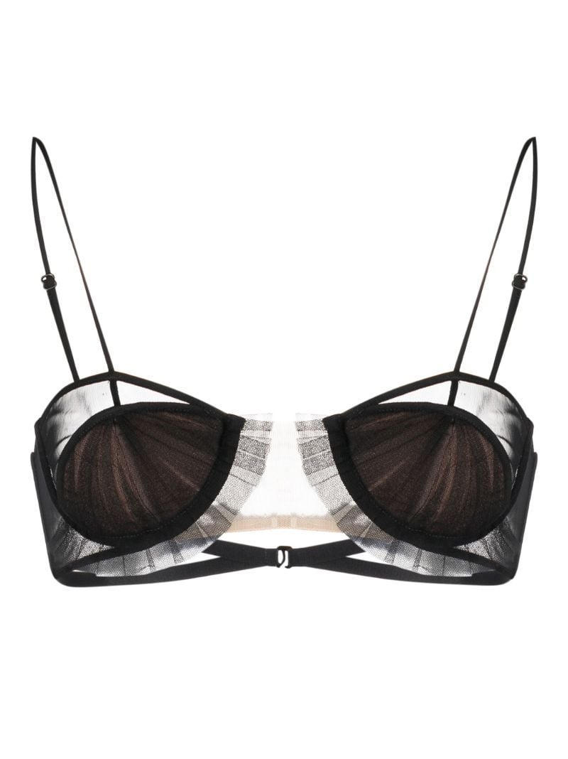 Black Tulle Underwired Bra