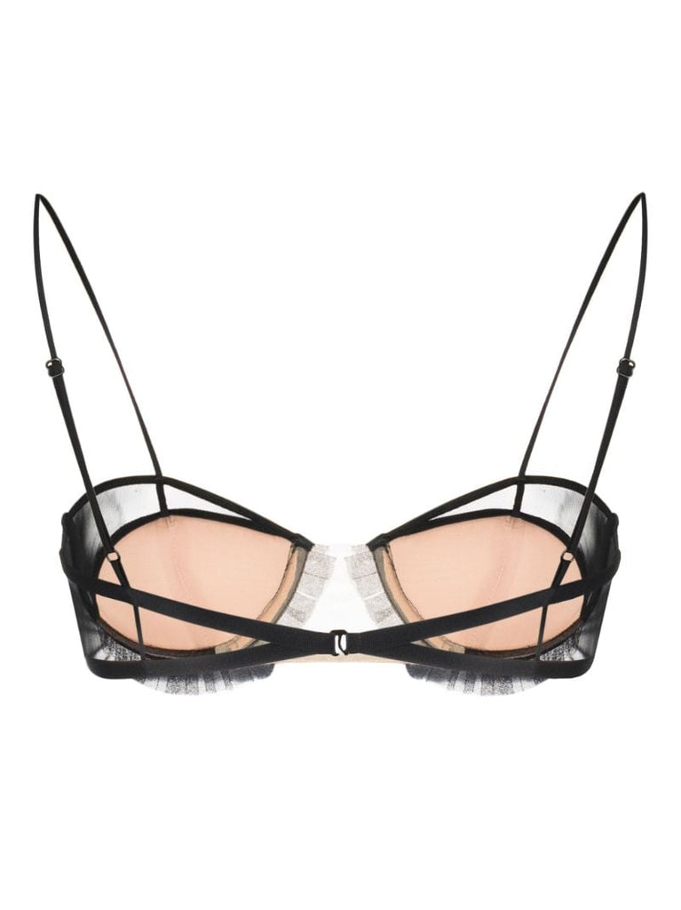 Black Tulle Underwired Bra