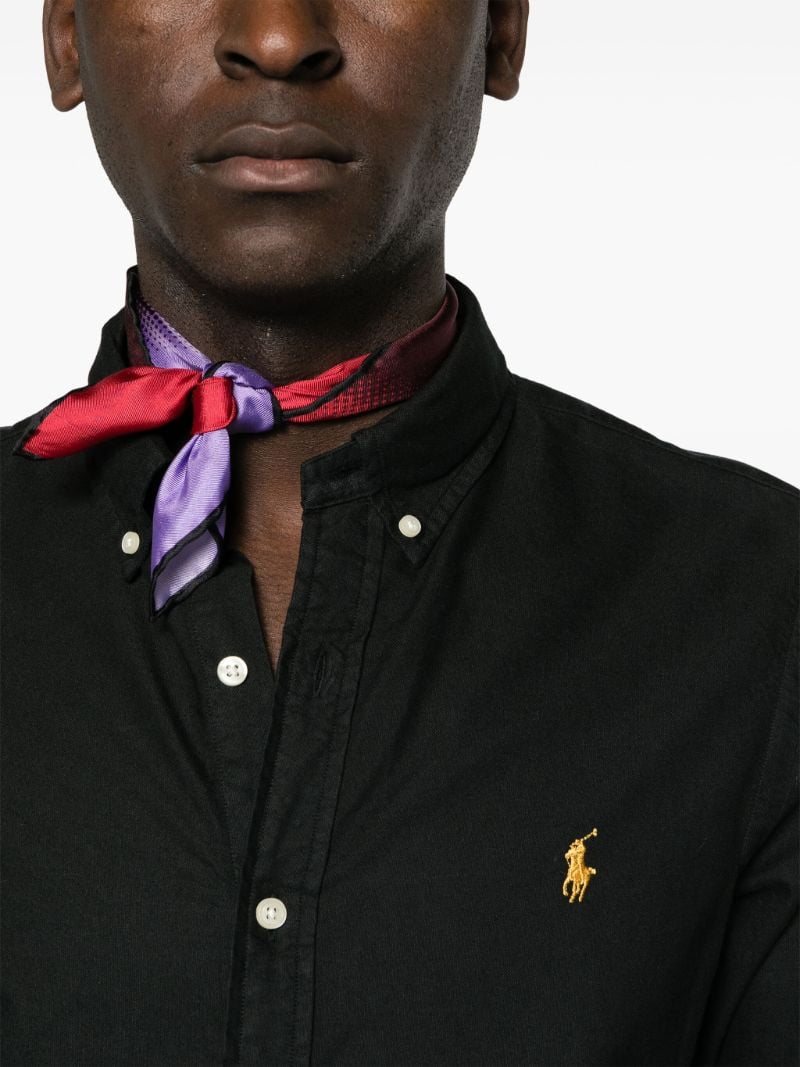 Black Polo Pony Cotton Shirt
