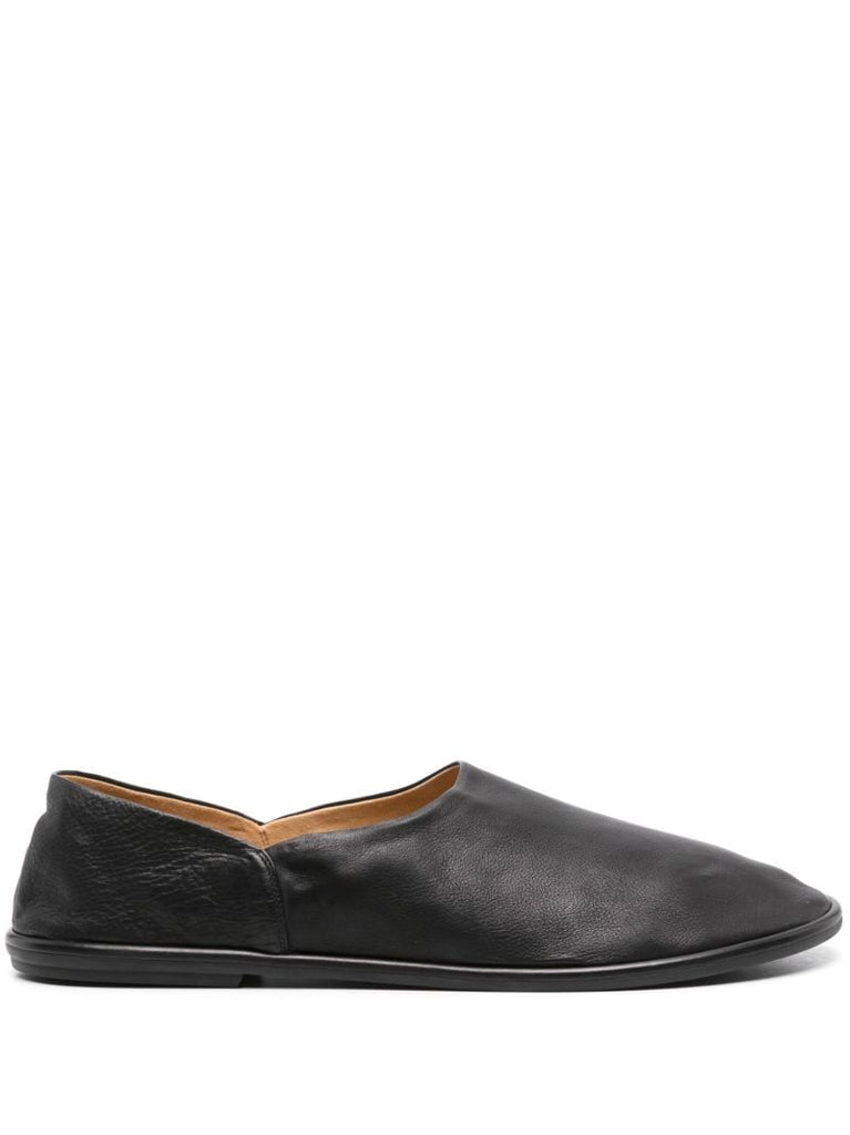 Black Canal Leather Loafers