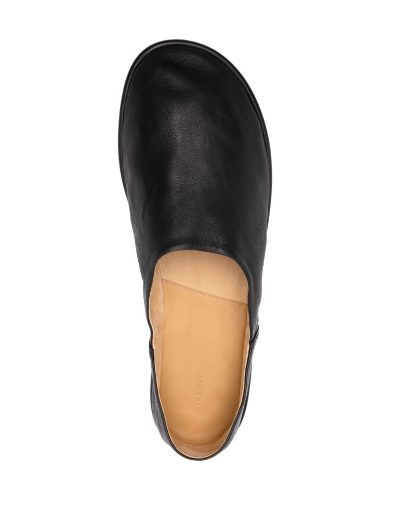 Black Canal Leather Loafers