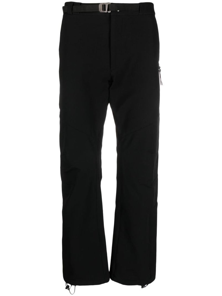 Black Technical Straight-leg Trousers