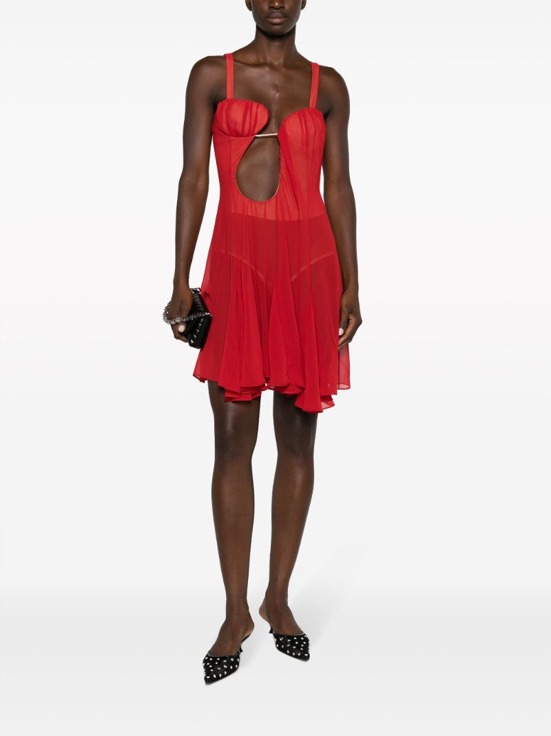 Red Cut-out Mini Dress
