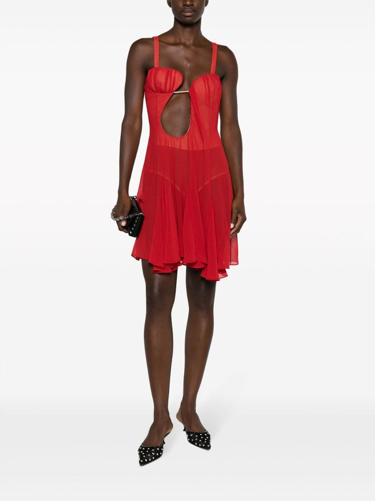 Red Cut-out Mini Dress