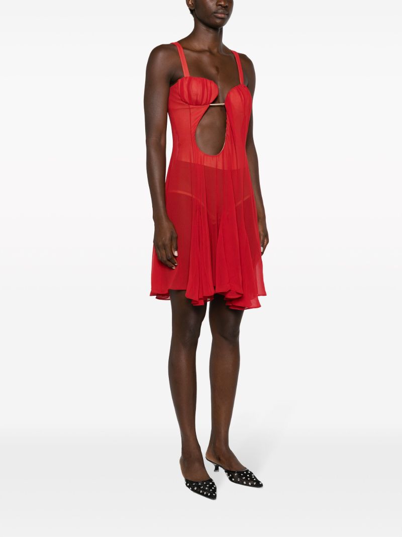 Red Cut-out Mini Dress