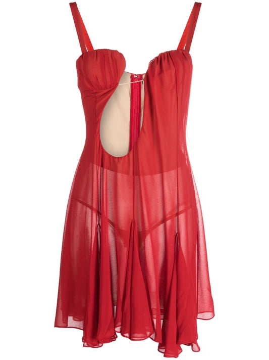 Red Cut-out Mini Dress