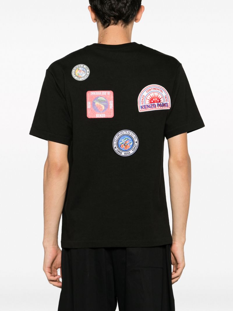 Black Travel Cotton T-shirt