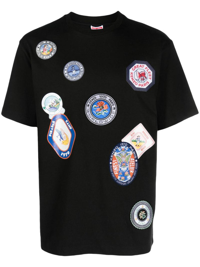 Black Travel Cotton T-shirt