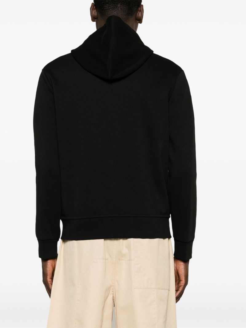Black Polo Pony Zip-up Hoodie
