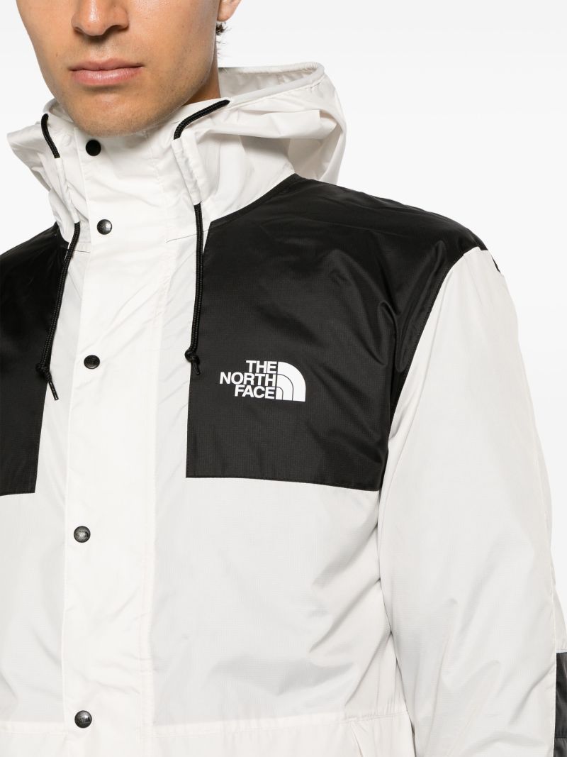White Seasonal Mountain Hooded Jacket