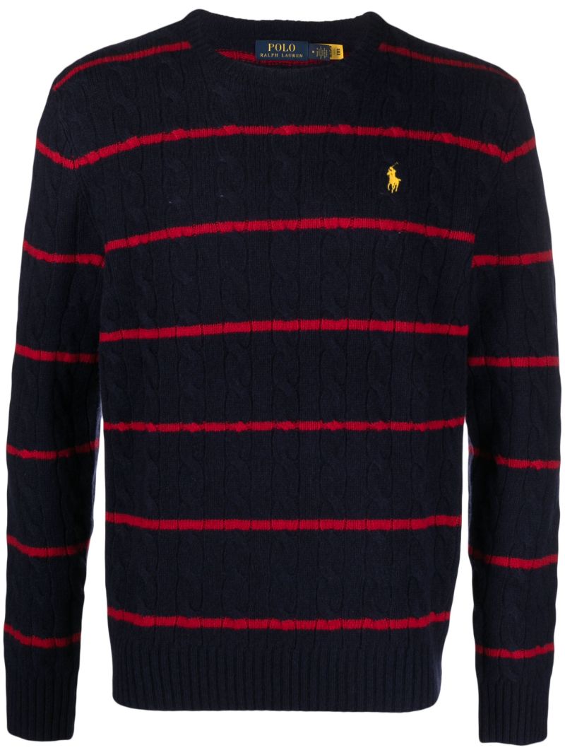 Blue Striped Wool Sweater