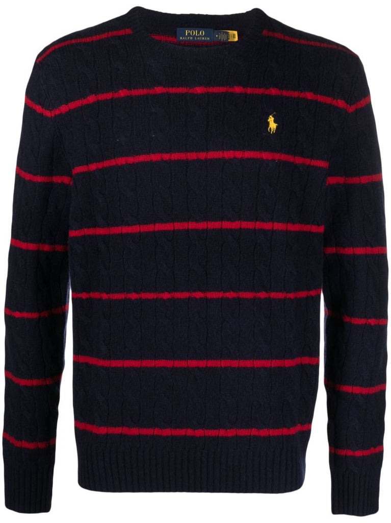 Blue Striped Wool Sweater
