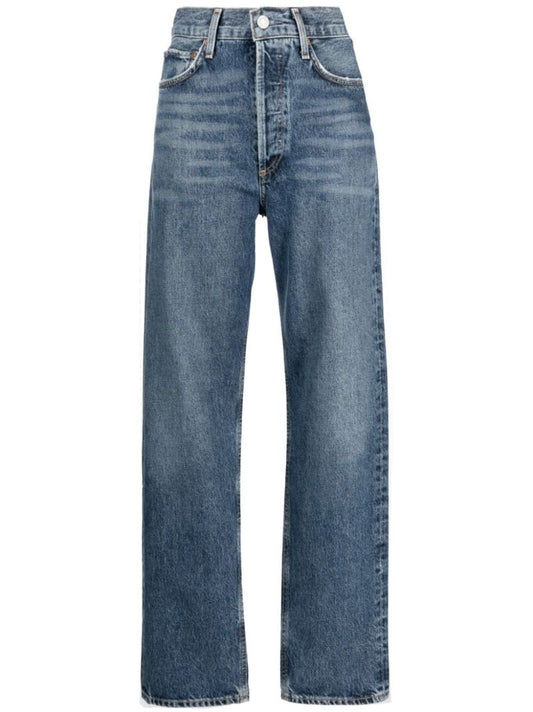 Blue '90s High-rise Tapered Jeans