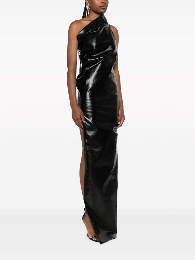 Black Athena One-shoulder Gown