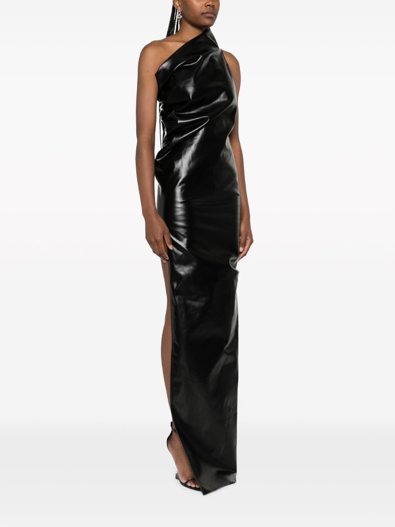 Black Athena One-shoulder Gown
